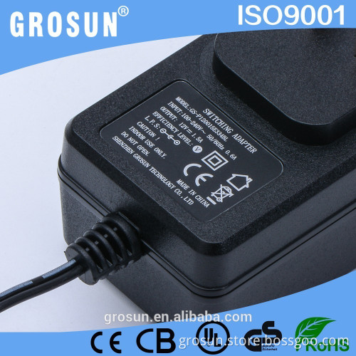 CE/UL/FCC Approved US Plug Adapter 18W AC DC Adapter DC Output 12V 1.5A Switching Wall Adapter Power Supply